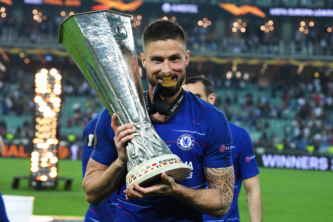 Giroud góp công lớn vào chức vô địch Europa League 2018/19 của Chelsea