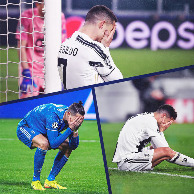 Ronaldo đã liên tục thất bại tại Champions League từ khi đến Juventus