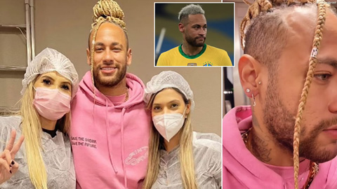 Neymar trình làng kiểu tóc 'bạch tuộc' siêu dị 