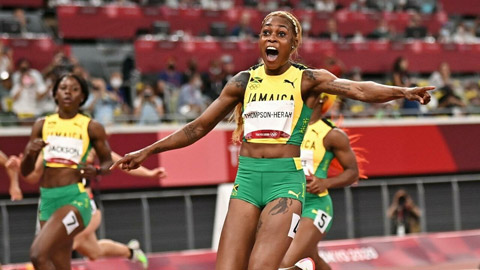 Thompson-Herah giành HCV nội dung 100m của nữ với thành tích 10,61 giây, phá kỷ lục thế giới