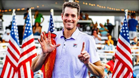 Tay vợt 36 tuổi John Isner lần thứ sáu vô địch Atlanta Open