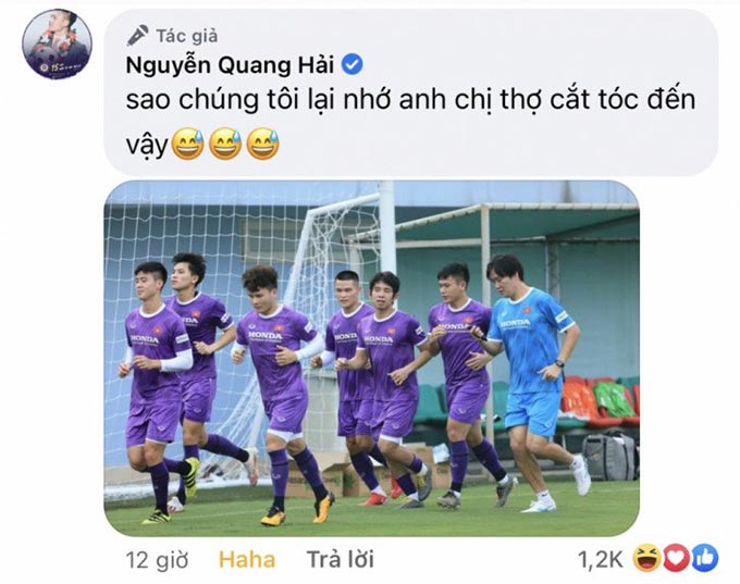 Tiền vệ đội tuyển Việt Nam hóm hỉnh nói về kiểu tóc mới của mình 