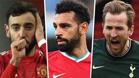 Cuộc đua Vua phá lưới Ngoại hạng Anh 2021/22: Kane, Bruno, Salah hay... Lukaku?