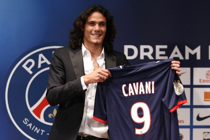 Cavani đến PSG năm 2013