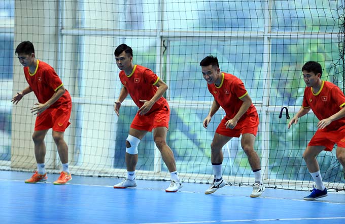 ĐT futsal Việt Nam tập liuyenej chuẩn bị cho VCK futsal World Cup 2021 - Ảnh: VFF 