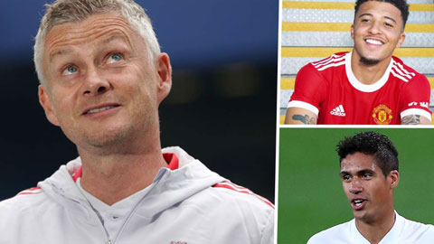 Solskjaer cập nhật khả năng ra sân của Sancho và Varane trận MU vs Leeds