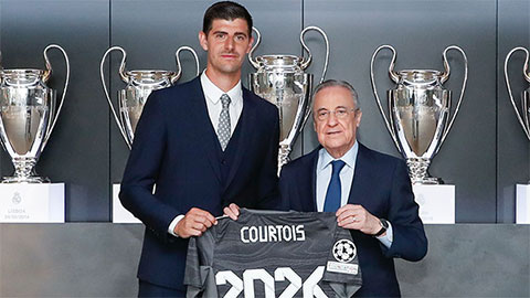 Courtois gia hạn hợp đồng với Real Madrid