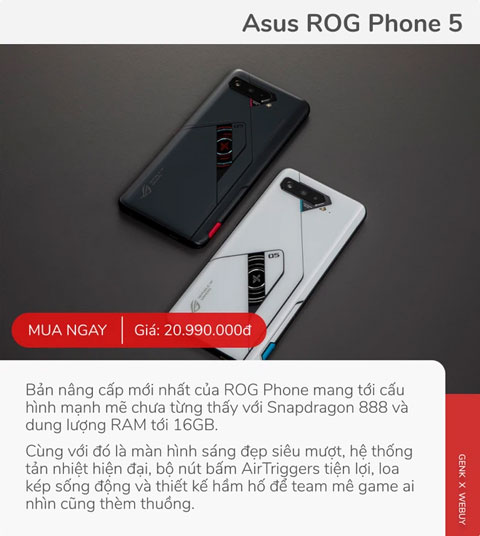 Smartphone chơi game đã nhất: Asus ROG Phone 5