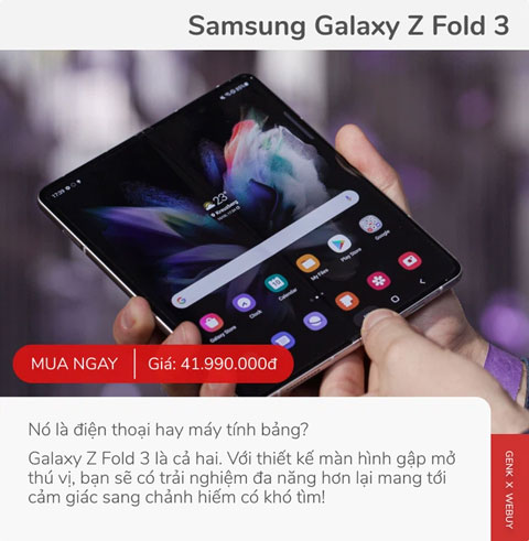 Smartphone đa tài nhất: Samsung Galaxy Z Fold 3