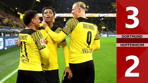 Kết quả Dortmund 3-2 Hoffenheim: Người hùng Haaland Kết quả Dortmund 3-2 Hoffenheim: Người hùng Haaland