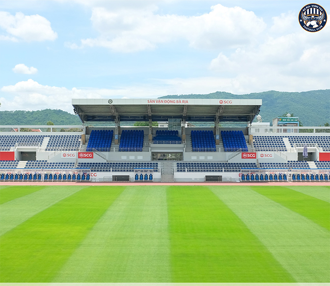 Sân Bà Rịa - Vũng Tàu có dịch mặt sân chuẩn FIFA 70x100 mét