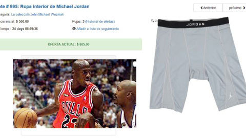 Bán đấu giá đồ lót của huyền thoại bóng rổ Michael Jordan