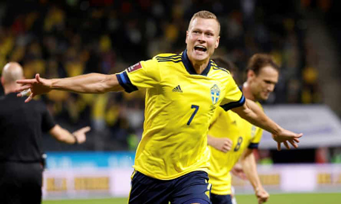 Claesson ghi bàn ấn định tỷ số 2-1 trận Thụy Điển vs Tây Ban Nha
