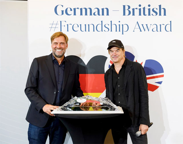Klopp có vinh dự nhận giải Freundship vì đóng góp lớn cho mối quan hệ hai nước Anh – Đức