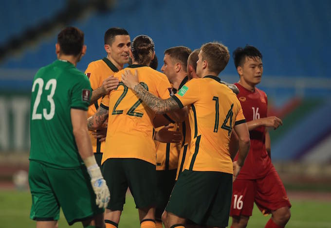 Việt Nam thua sát nút Australia với tỷ số 0-1 - Ảnh: Minh Tuấn 