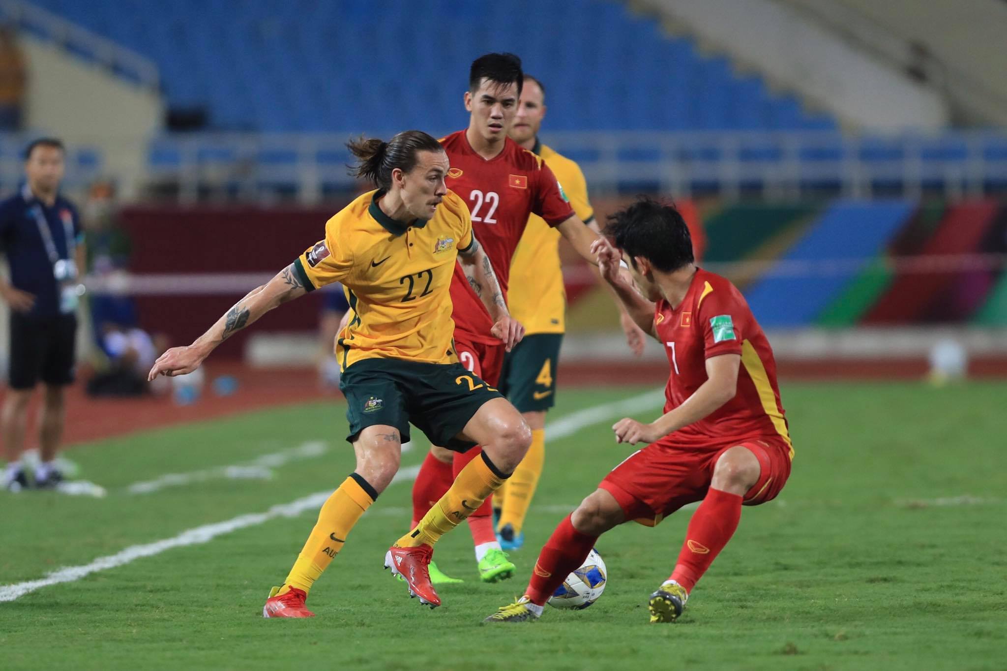 ĐT Việt Nam bị Australia chặn đứng chuỗi 17 trận bất bại trên sân nhà từ năm 2018 - Ảnh: Đức Cường 