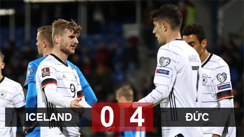 Kết quả Iceland 0-4 Đức: Xe tăng phá băng Kết quả Iceland 0-4 Đức: Xe tăng phá băng