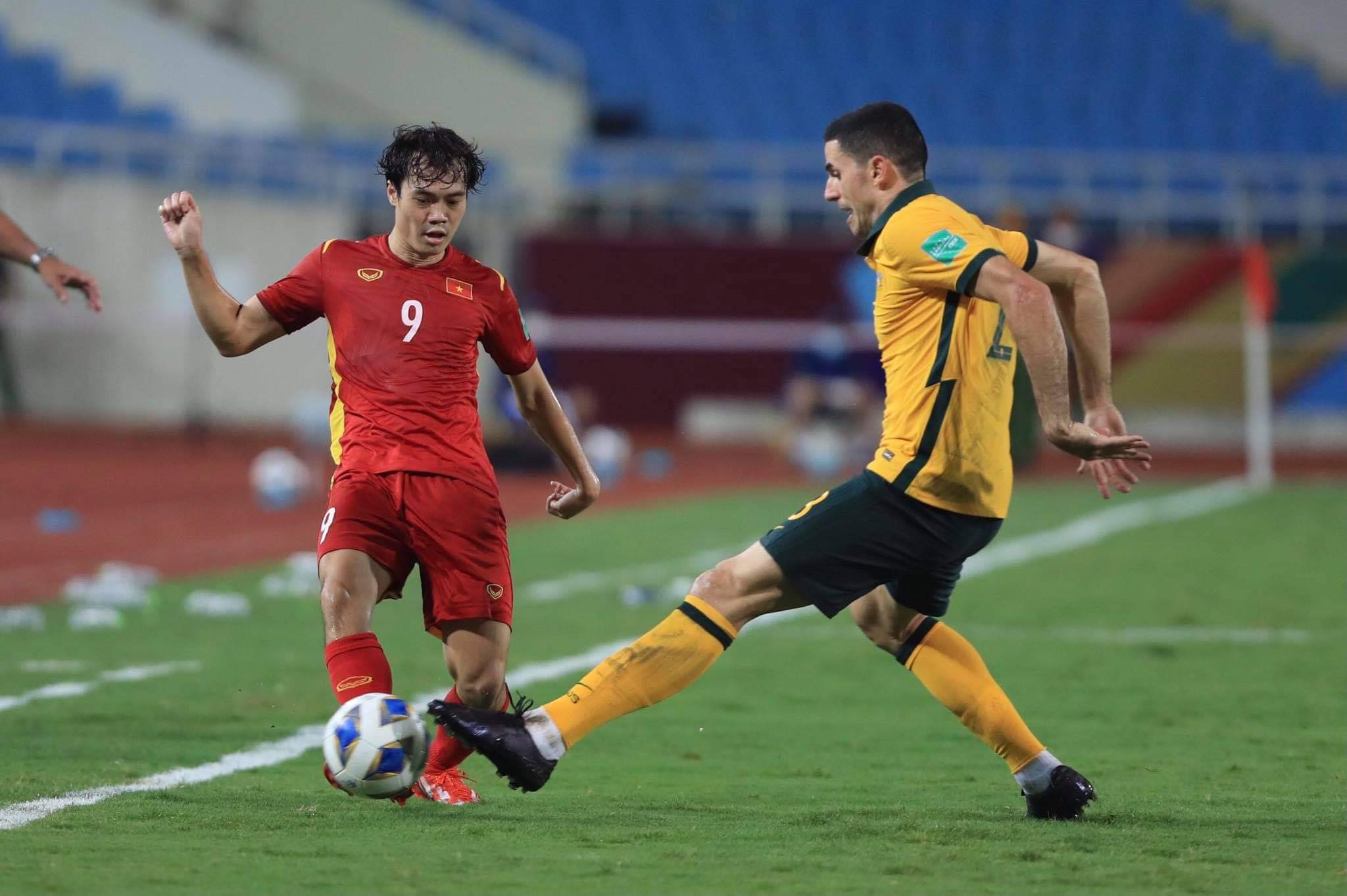 ĐT Việt Nam có màn trình diễn ấn tượng dù thất bại trước Australia - Ảnh: Minh Tuấn 