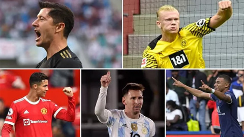 Ronaldo, Messi, Haaland và cuộc đua giữa 5 cỗ máy ghi bàn năm 2021