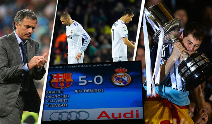 Mourinho thua đau Barca 0-5 ngay trận El Clasico đầu tiên với Real