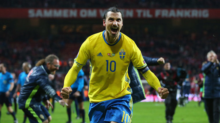 Zlatan Ibrahimovic trong màu áo ĐT Thụy Điển