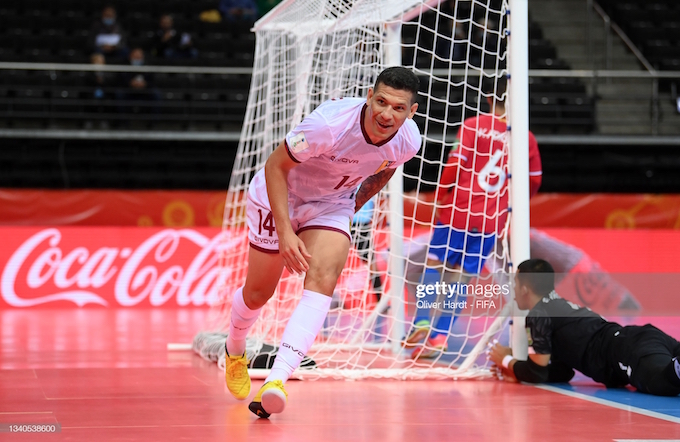Niềm vui của Morillo khi ghi bàn thắng duy nhất cho Venezuela - Ảnh: Getty 