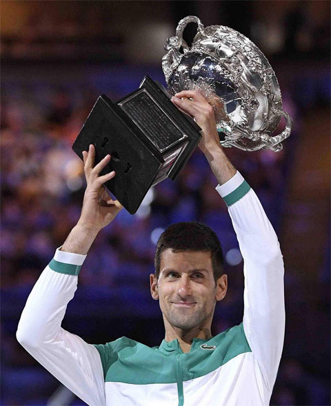 Grand Slam thành công nhất của Djokovic là Australian Open, nơi anh thắng cả chín lần vào chung kết