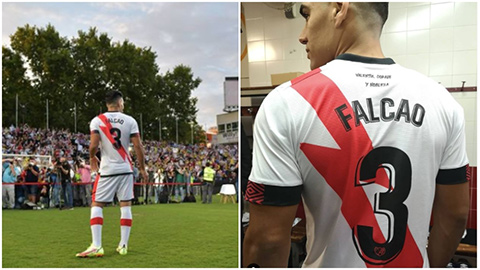 Radamel Falcao mặc số 3 ở đội bóng mới