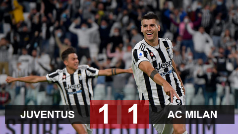 Kết quả Juventus 1-1 AC Milan: Lão phu nhân vẫn chưa biết thắng Kết quả Juventus 1-1 AC Milan: Lão phu nhân vẫn chưa biết thắng