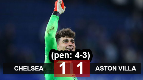 Kết quả Chelsea 1-1 Aston Villa (pen: 4-3): The Blues chật vật Kết quả Chelsea 1-1 Aston Villa (pen: 4-3): The Blues chật vật