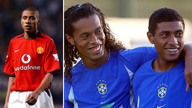 Kleberson cùng Ronaldinho vô địch World Cup 2002 trước khi tới Man United