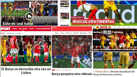 Báo chí thế giới nói gì về thất bại của Barca?