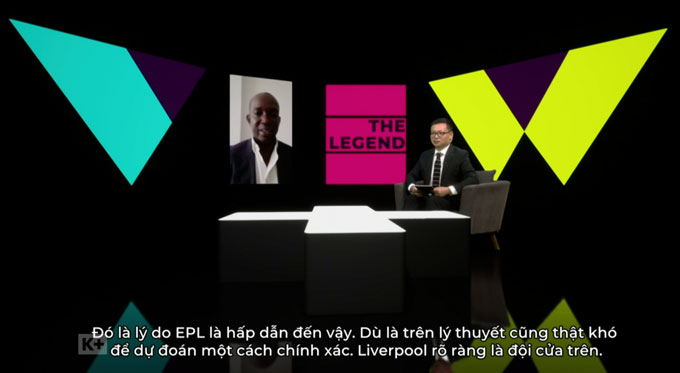 Nhà báo Phạm Tấn phỏng vấn huyền thoại Dwight Yorke trong chương trình Legend View
