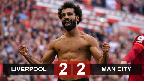 Kết quả Liverpool 2-2 Man City: Đại tiệc bàn thắng tại Anfield Kết quả Liverpool 2-2 Man City: Đại tiệc bàn thắng tại Anfield