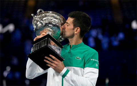 Djokovic đang giữ kỷ lục toàn thắng chín trận chung kết Australian Open và hiện là đương kim vô địch giải