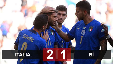 Kết quả Italia 2-1 Bỉ: 3 lần được khung gỗ cứu thua, Italia lại khiến Bỉ ôm hận Kết quả Italia 2-1 Bỉ: 3 lần được khung gỗ cứu thua, Italia lại khiến Bỉ ôm hận