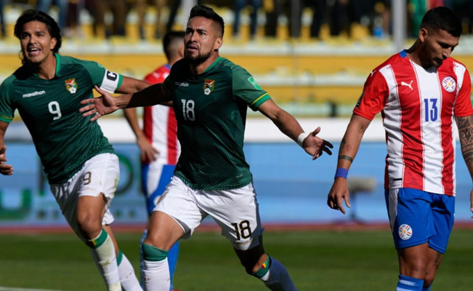 Bolivia có trận thắng thứ 2 liên tiếp khi hủy diệt Paraguay tới 4 bàn không gỡ