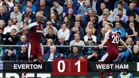 Kết quả Everton vs West Ham: Thua bạc nhược trên sân nhà, Everton mất vị trí thứ 6 vào tay West Ham