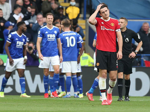 Maguire mắc lỗi ở 3/4 bàn thua của M.U trước Leicester vừa qua