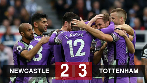 Kết quả Newcastle 2-3 Tottenham: Tottenham chiếm vị trí thứ 5 của Man United Kết quả Newcastle 2-3 Tottenham: Tottenham chiếm vị trí thứ 5 của Man United