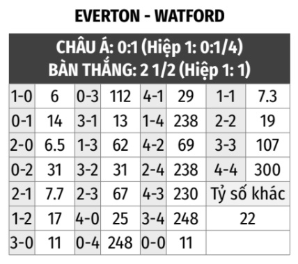 Everton vs Watford