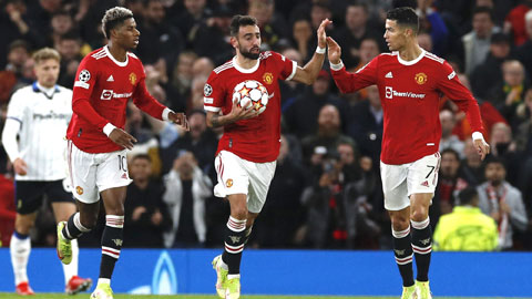 Man United ăn mừng chiến thắng trước Atalanta