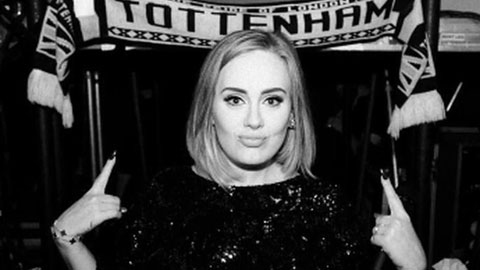 Danh ca Adele là fan cuồng  của Tottenham
