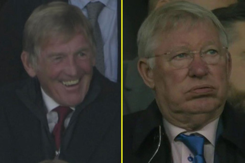 Hình ảnh trái ngược giữa hai huyền thoại của hai đội bóng ở derby nước Anh
