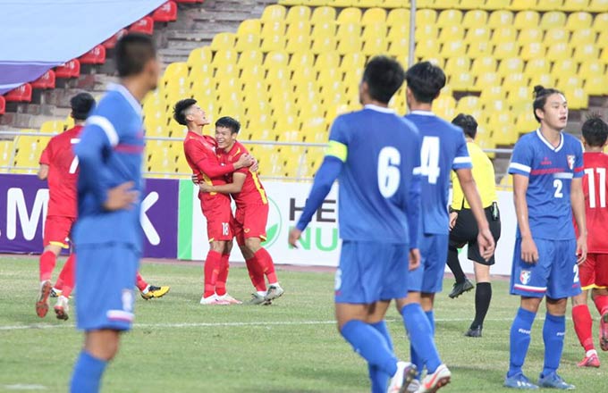 U23 Việt Nam có bàn thắng quý như vàng của Văn Xuân ở phút 81 - Ảnh: VFF 