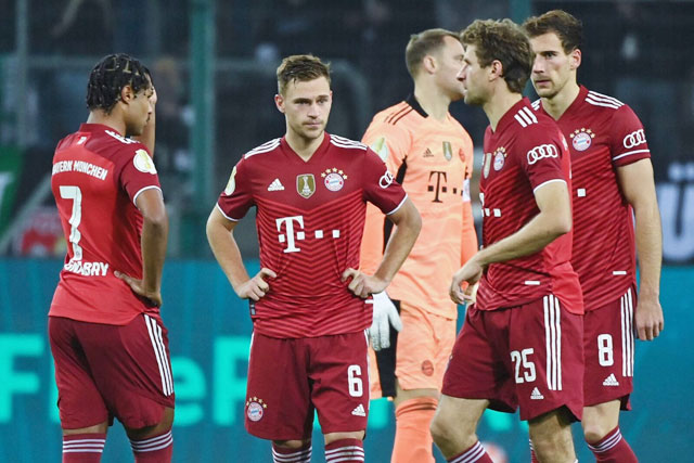 Lịch thi đấu dày đặc vắt kiệt thể lực của các trụ cột Bayern, khiến họ gục ngã trước M’gladbach