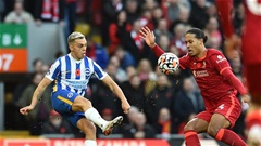 Van Dijk bị ví như 'bản sao Maguire' trong trận Liverpool vs Brighton