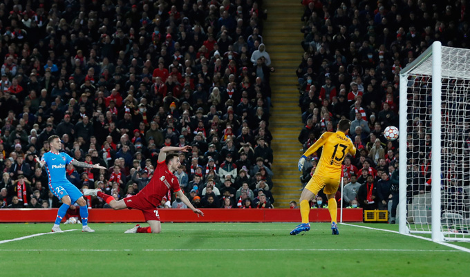 Jota mở tỷ số trận Liverpool vs Atletico ở phút 13