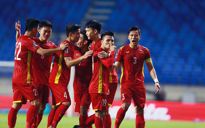 Quang Hải cùng đồng đội quyết tâm có điểm số đầu tiên ở vòng loại thứ 3 World Cup 2022 - Ảnh: NA