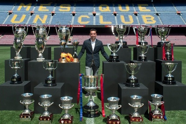 Xavi là huyền thoại của Barca khi công hiến cả sự nghiệp tại đây, và giành được vô số vinh quang